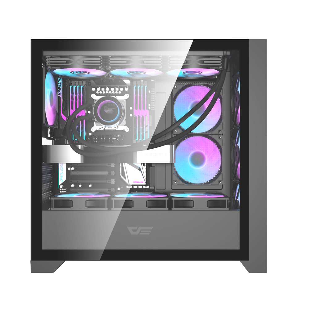 [OUTLET] Kasë Darkflash Case DRX90G, Mid-Tower, e zezë