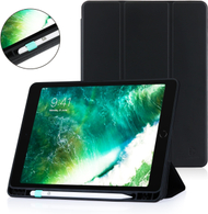 Këllf tableti DEQSTER Slim Case ST2, për iPad 10.2" 7/8/9 Gen, me mbajtës stylusi, i zi