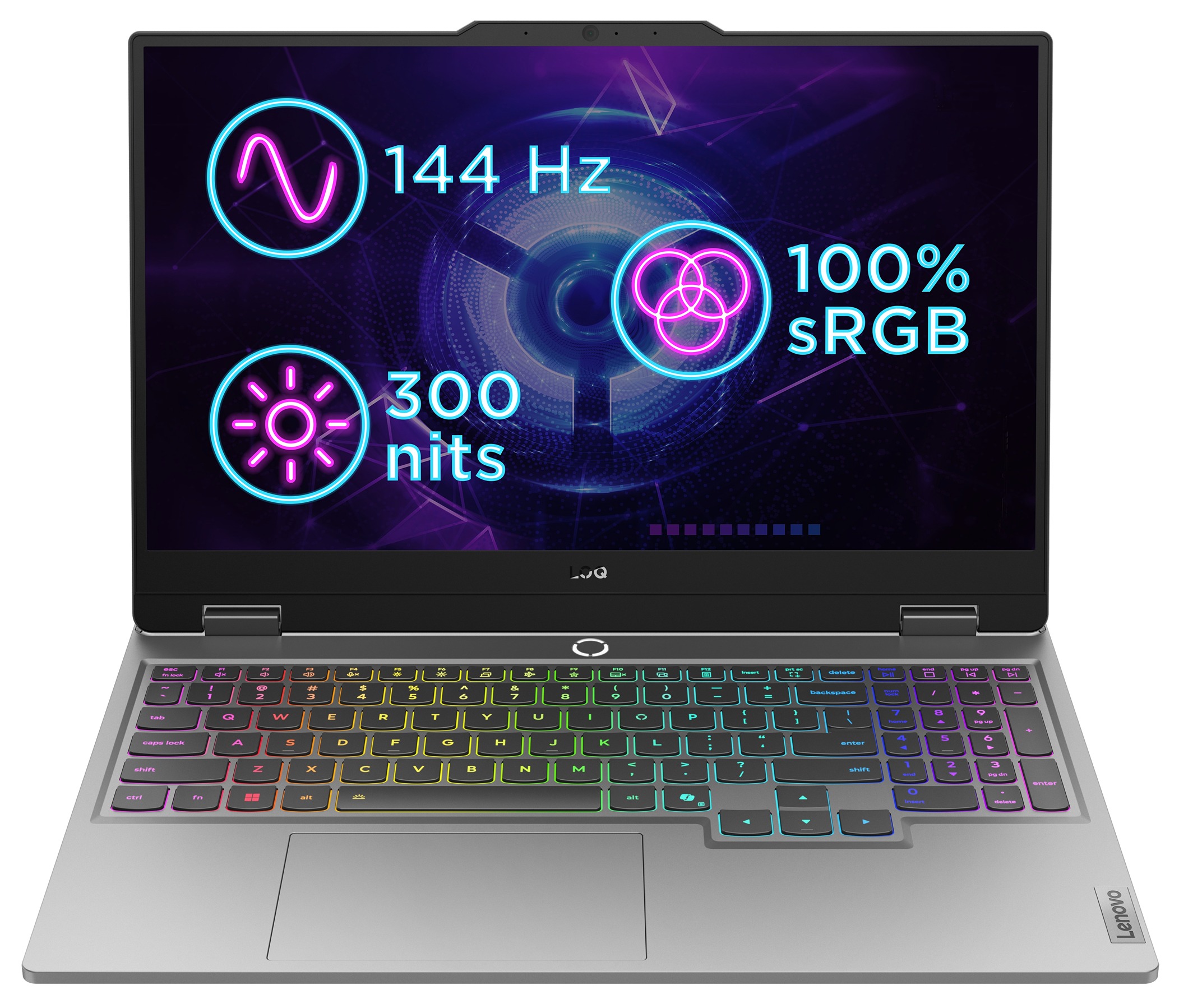 Laptop gaming Lenovo LOQ 15IRX10 83JE0093CK, 15.6" FHD 144Hz, i5 13th Gen, RTX 5050, gri Luna