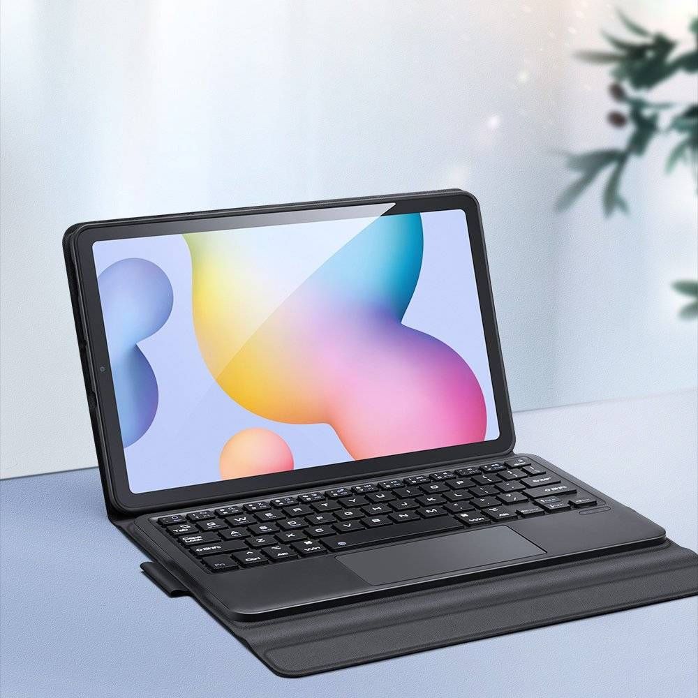 Kapak tastierë Samsung Dux Ducis Touchpad, Bluetooth, për Galaxy Tab S6 Lite, i zi