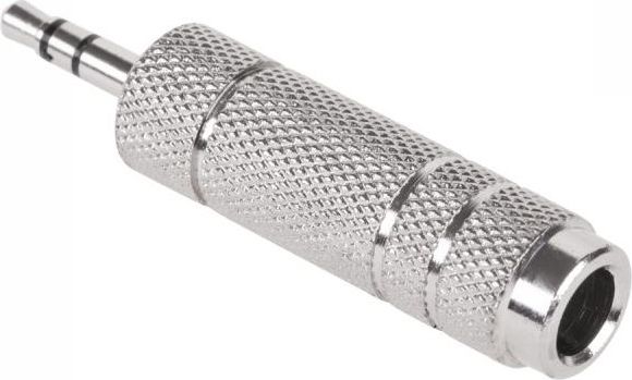 Përshtatës AV, Jack 3.5mm - Jack 6.3mm, i argjendtë