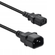 Kabllo zgjatuese Qoltec IEC C13 C14, 1.5m, 3x1.0mm², e zezë