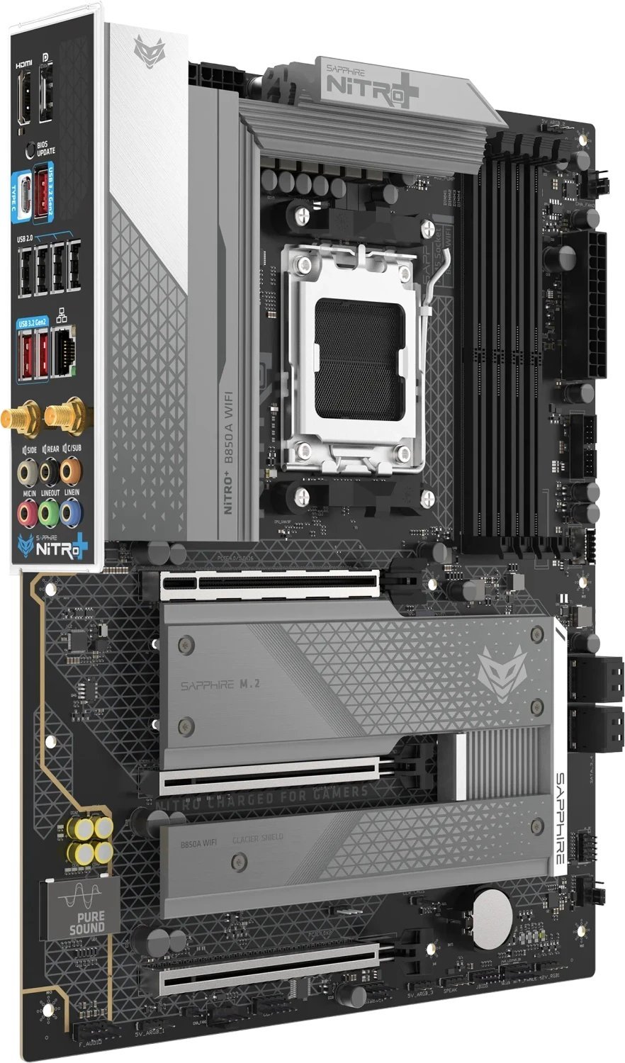 Motherboard Sapphire Nitro+ B850A, Socket AM5, DDR5, WiFi 7