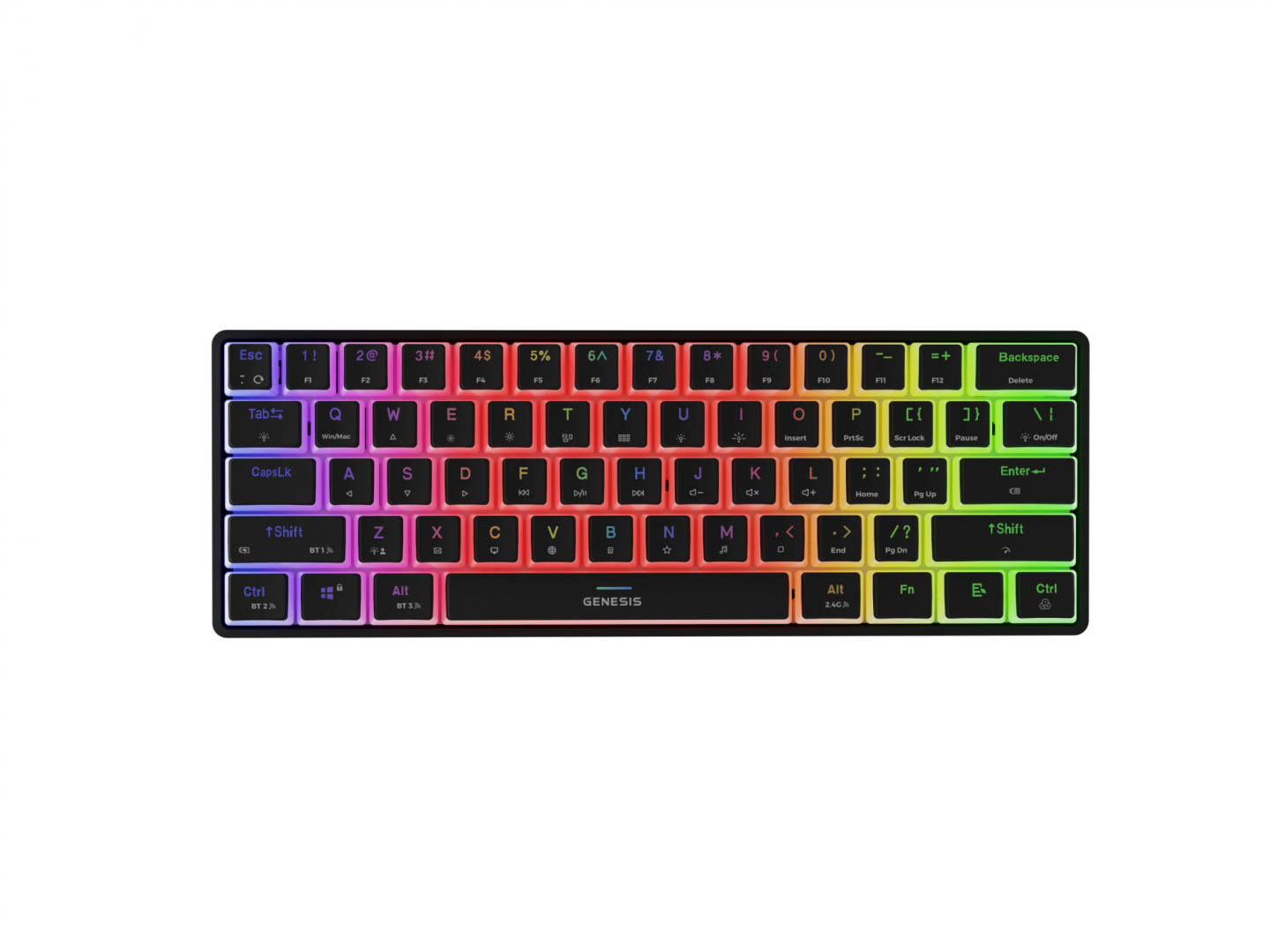 Tastierë mekanike Genesis Thor 660 G2, 60%, Gateron Brown, RGB