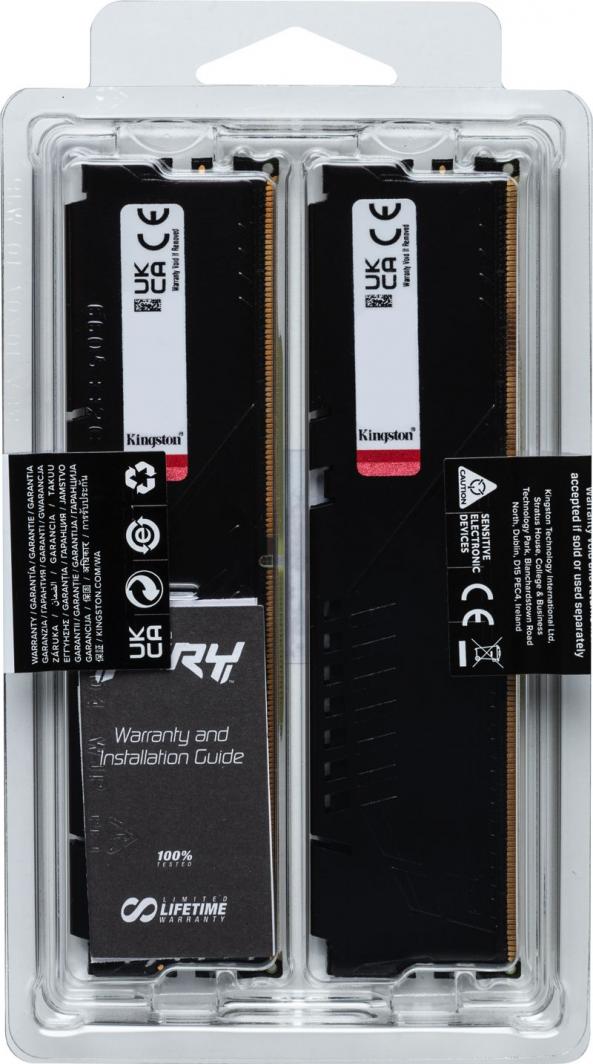 Memorie Kingston Fury Beast, DDR5, 64 GB, 5200 MHz, CL40, KF552C40BBK2-64