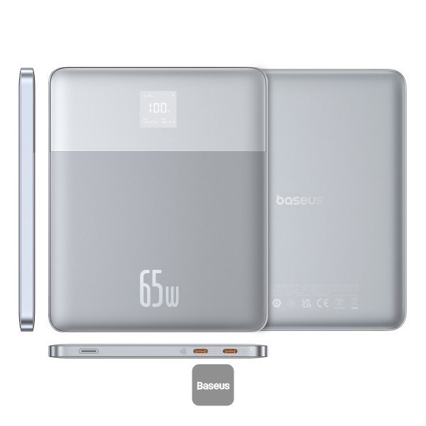 Power bank Baseus Blade2, 12000mAh, 65W, me ekran dixhital, i zi