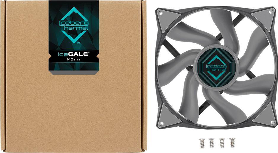 Ftohës Iceberg IceGALE, 140 mm, i hirtë