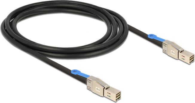 Kabllo Delock SFF 8644 në SFF 8644, 2m, 12 Gb/s, e zezë
