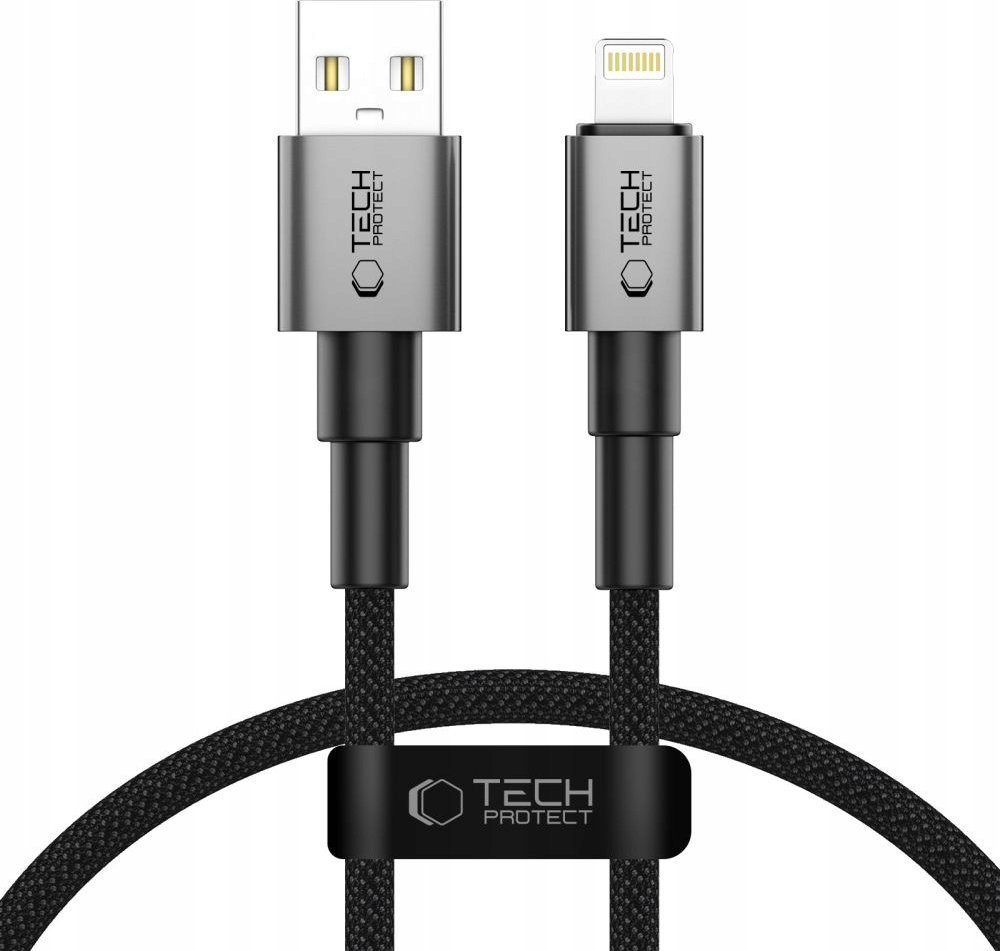 Kabllo karikimi Tech-Protect UltraBoost DNA Lightning, USB A në Lightning, 25cm, gri