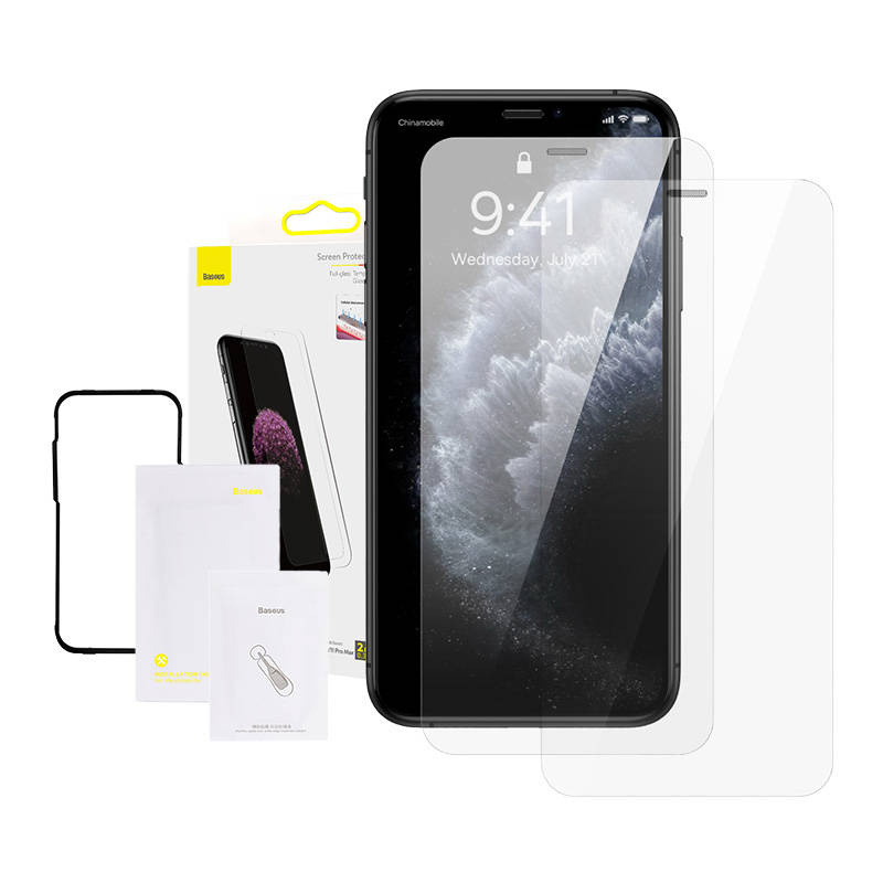 Mbrojtëse ekrani Baseus Tempered Glass, 0.3mm, 2 copë, për iPhone XS Max 11 Pro Max, transparente