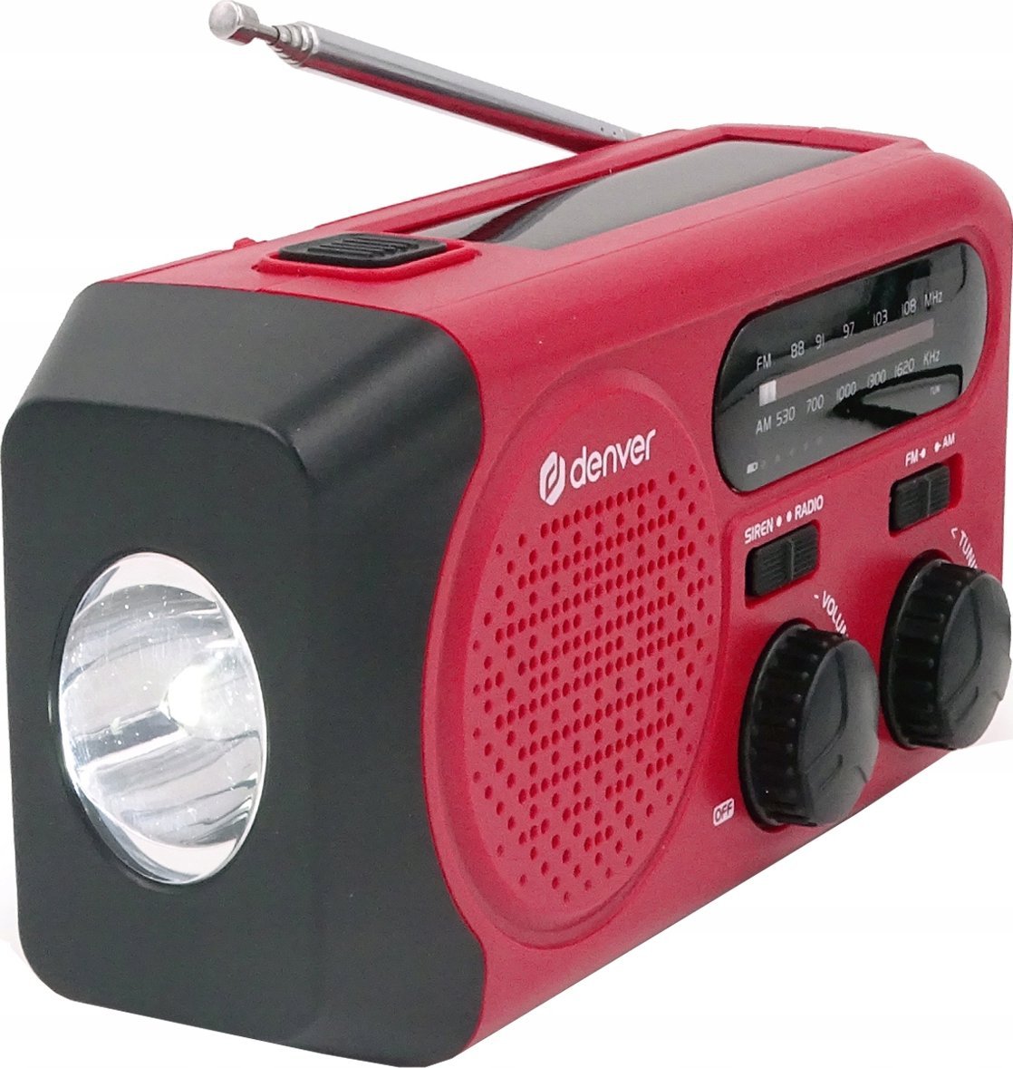 Radio emergjente Inter Sales SCR-2010, 2000mAh, power bank USB, e kuqe