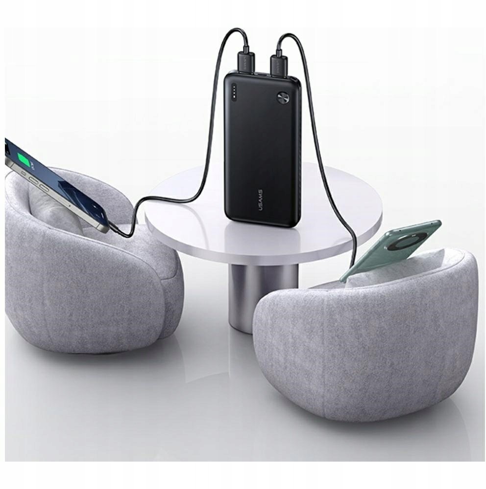 Power bank USAMS PB83 CD253, 10000mAh, 2 porte USB, i zi