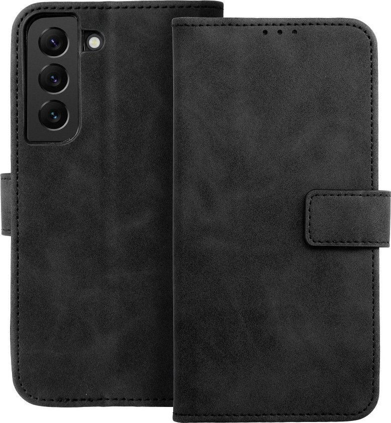 Futrollë libër OEM Tender për Samsung Galaxy A55 5G, me magnet, me xhepa të brendshëm, e zezë