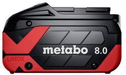 Bateri për vegla Metabo LiHDX 18V, 8.0Ah, e zezë
