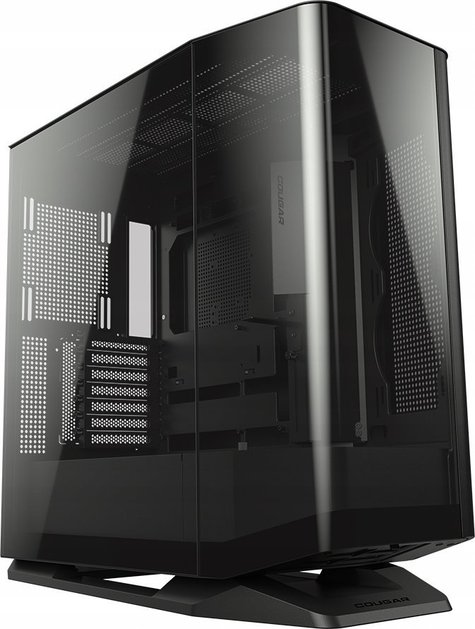 Kuti PC Cougar FV270, ATX Micro ATX, xham i temperuar, e zezë
