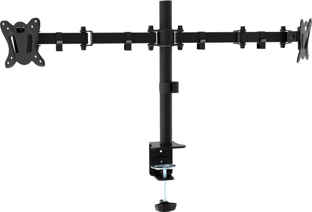 Mbajtëse tavoline Omega për 2 monitorë, 100x100mm, 8kg, e zezë