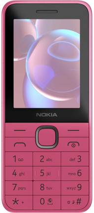 Telefoni HMD Nokia 225 4G 2024, dual SIM, microSD, rozë