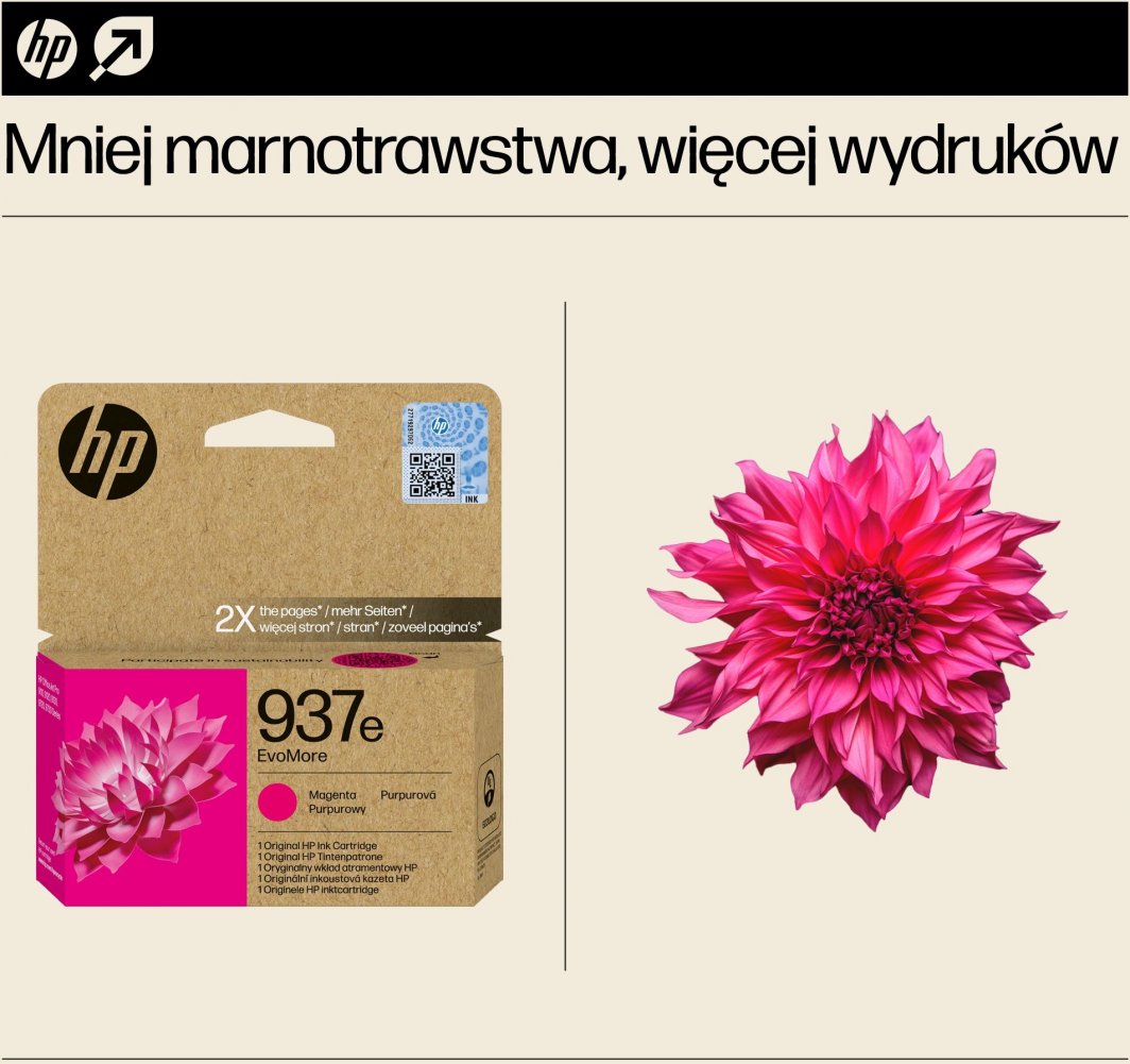 Ngjyrë për printer HP 937e EvoMore, magenta
