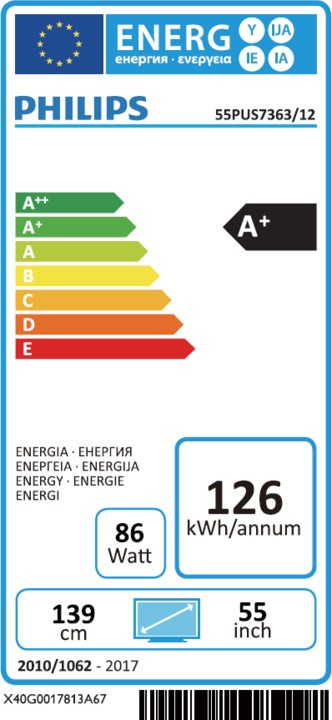 Televizor Philips 55PUS7363 - 55" (139cm), 4K UHD, i argjendtë