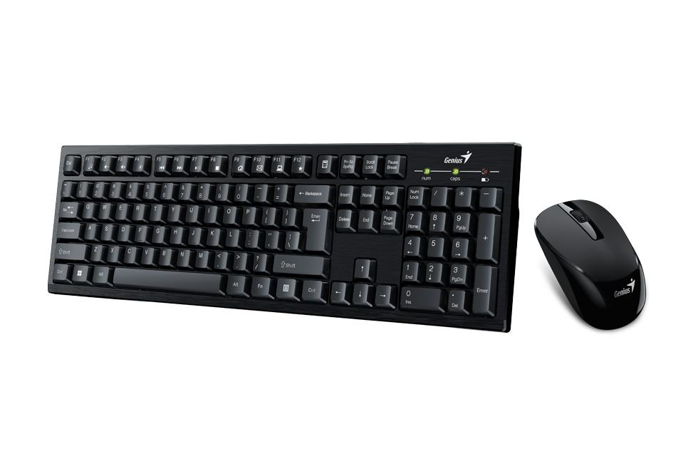 Set tastierë dhe maus Genius KM-810, wireless, 1000 dpi, i zi