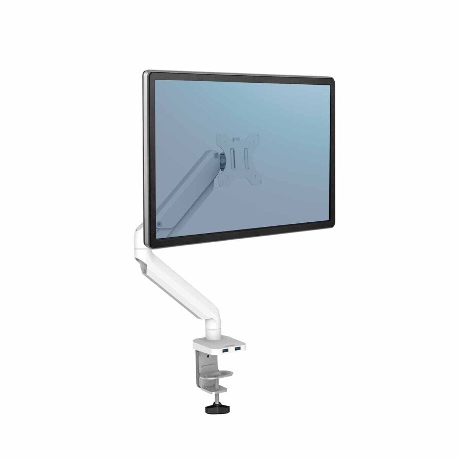 Mbajtëse monitori Fellowes Platinum Series, 40", 17.6kg, VESA, Full Motion, e bardhë