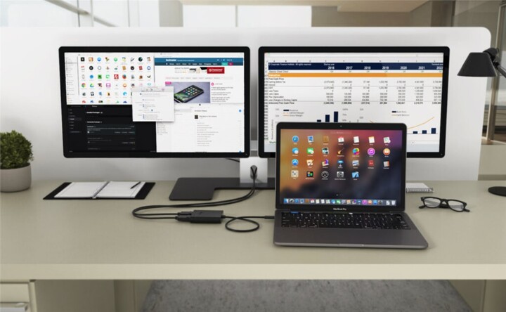 Konvertues i-tec USB-C Dual 4K/60Hz (single 8K/30Hz) DP Video Adapter