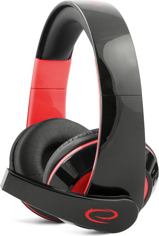 Kufje gaming Esperanza EGH300R, me mikrofon, me kabllo, të zeza me të kuqe