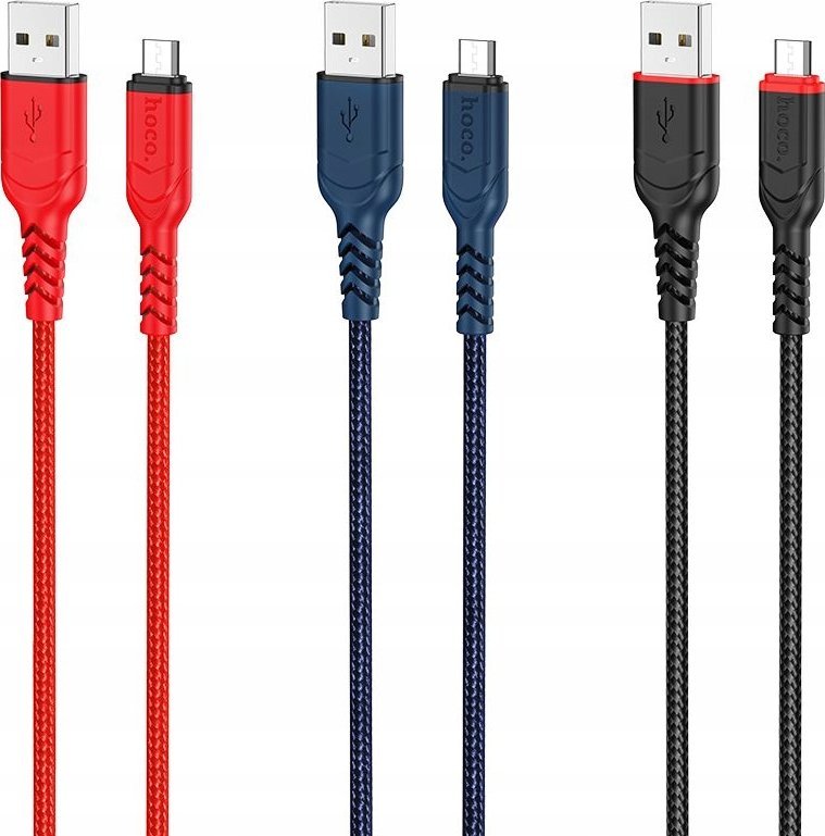 Kabllo USB A në Micro USB Hoco X59, 3 m, 2.4A, e zezë