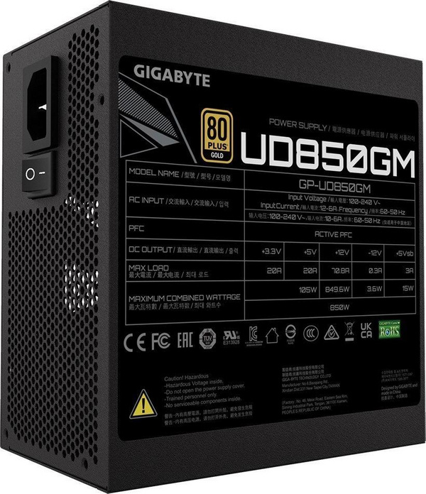 Burim energjie Gigabyte Ultra Durable, 850 W