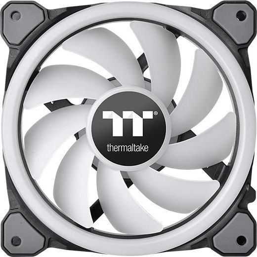 Ventilatorë PC Thermaltake Riing Trio 14 RGB Plus, set 3x 140mm, me hub, të zinj
