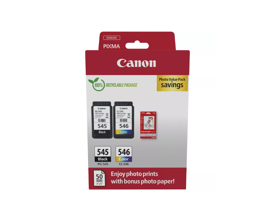 Kaseta boje Canon PG-545 CL-546 Multipack, origjinale, me letër fotografike
