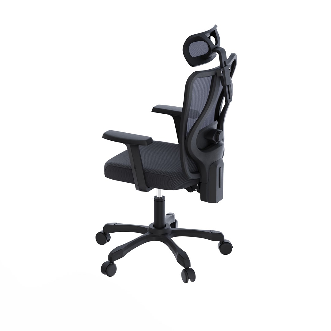 Karrige zyre Activejet T5, ergonomike, me mbështetëse rrjete, e zezë