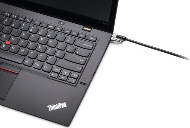 Bravë sigurie për laptop Kensington Slim N17 2.0, me çelës, për porta wedge