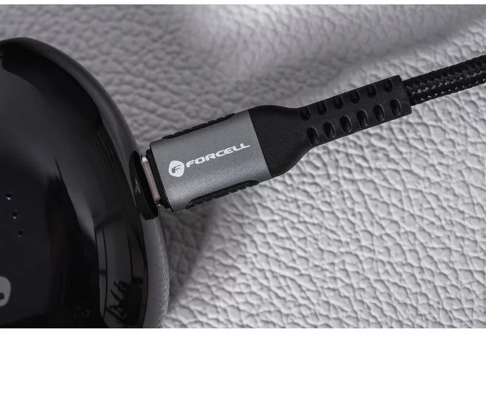 Kabllo karikimi Forcell F-energy C256, USB A në USB C, 3 m, 66W 3A, e zezë