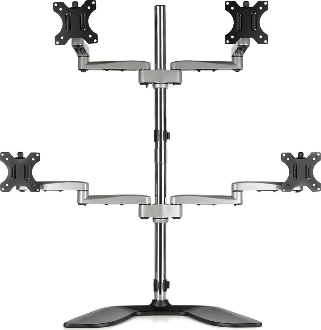 Stendë tavoline për monitorë StarTech.com Quad, 4 monitorë deri 32", montim VESA, e zezë