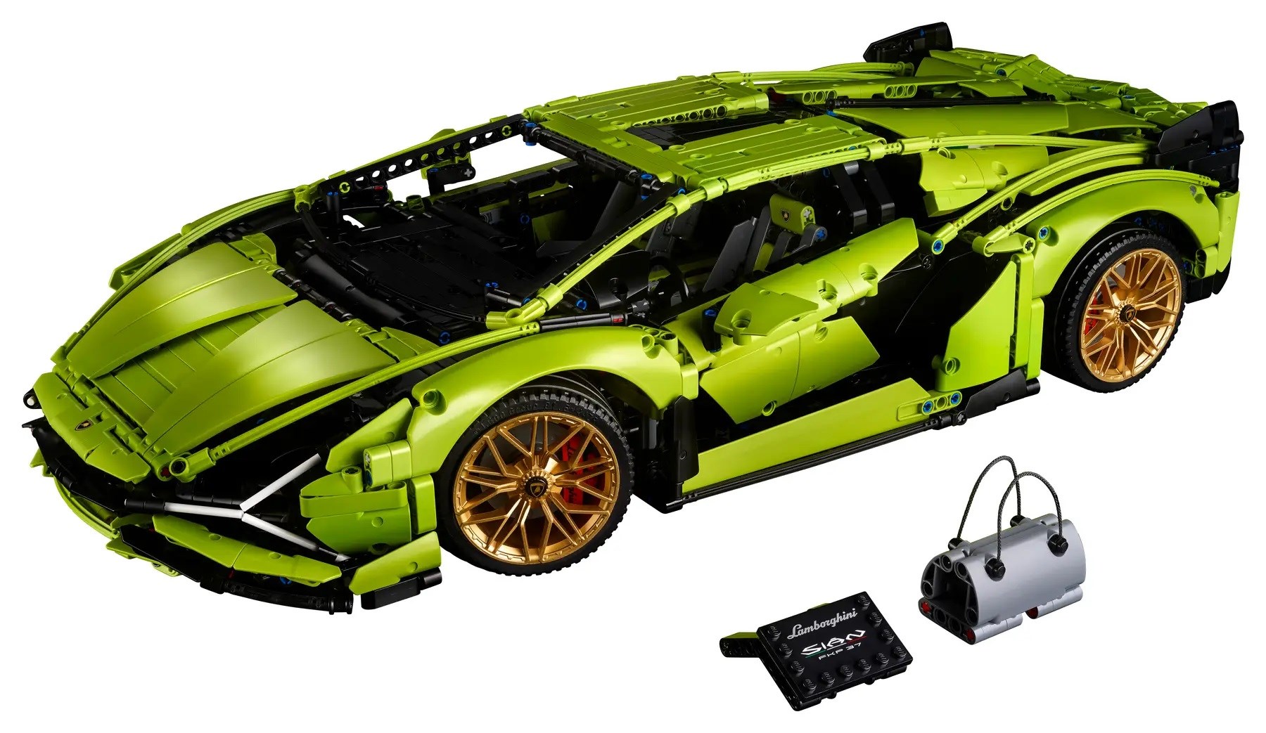 Set ndërtimi LEGO Technic Lamborghini Sián FKP 37 42115, model koleksionist 1:8, për të rritur, jeshil