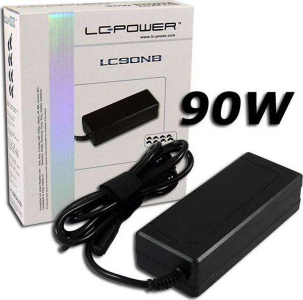 Adaptor karikues për laptop LC-Power LC-NB-PRO-90, 90W, 12V 4.8A, i zi