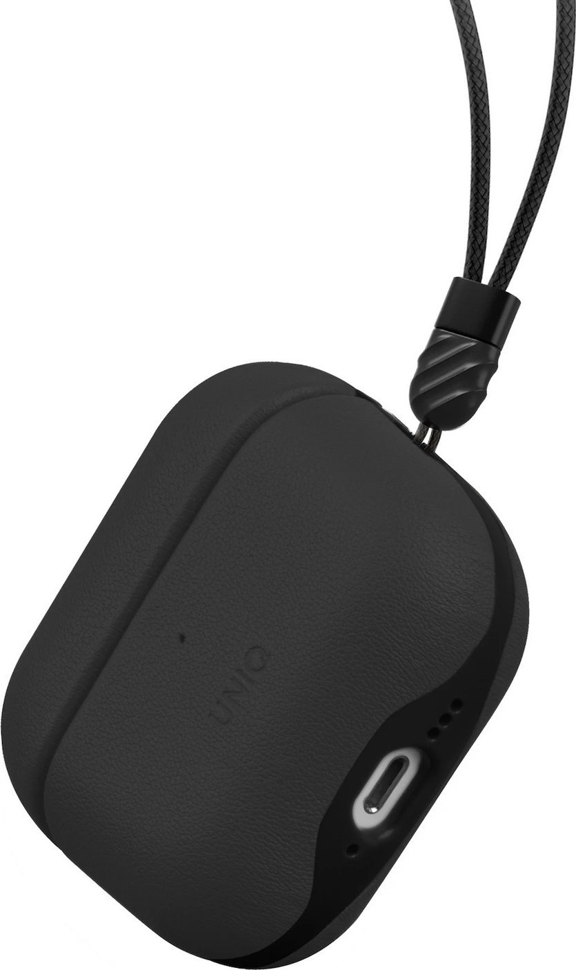 Çantë dhe kapak mbrojtës Uniq Lyden DS, për AirPods 4, set 2 në 1, i zi