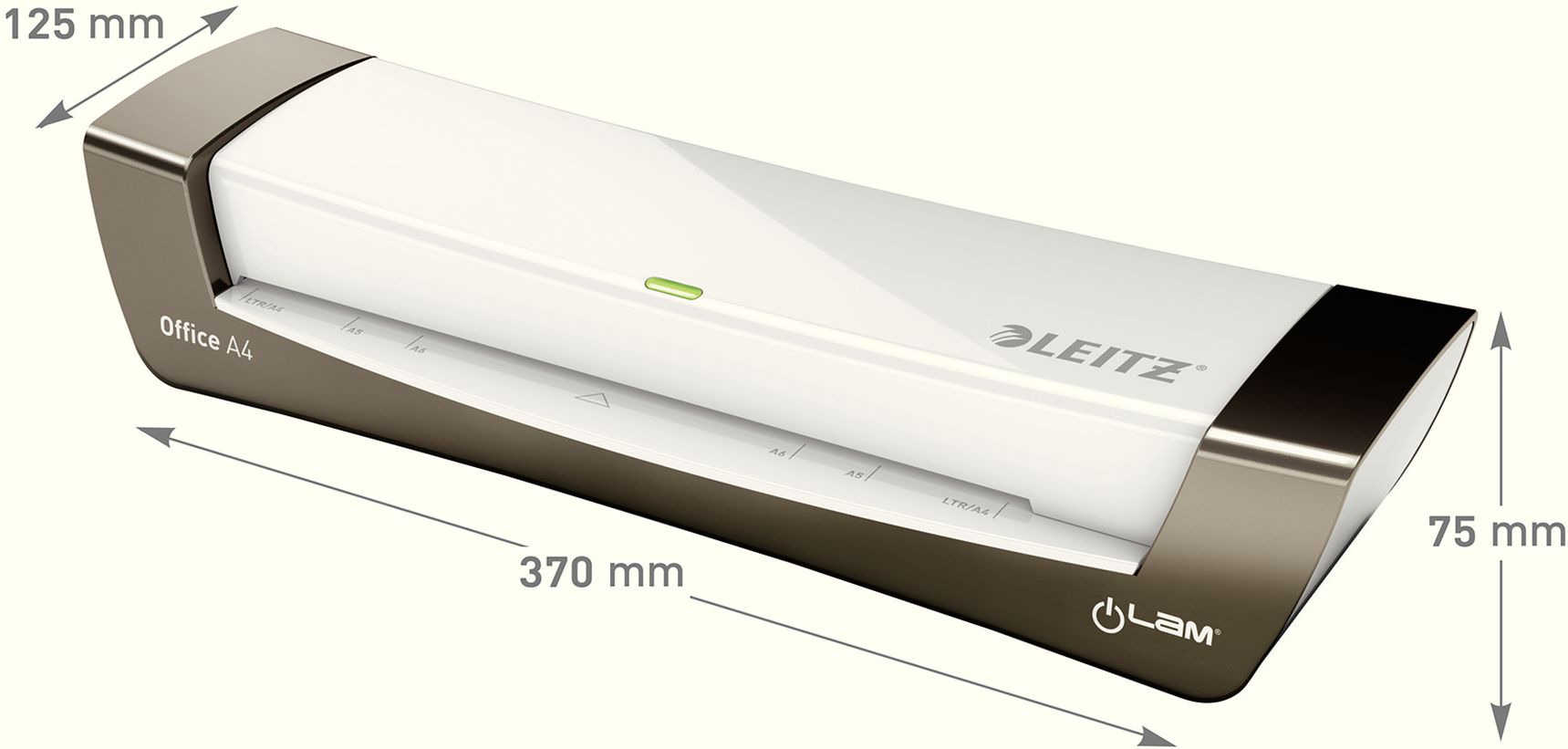 Laminator Leitz iLAM Office A4, 80 125 mikron, argjendtë