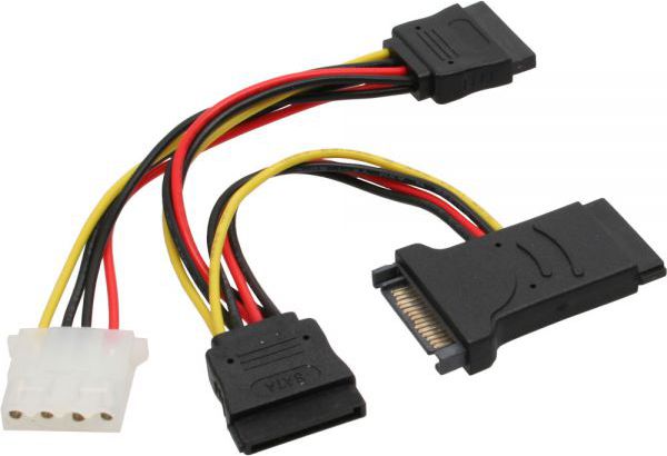 Kabllo energjie InLine Molex në 4x SATA, 0.15m, shumëngjyrëshe