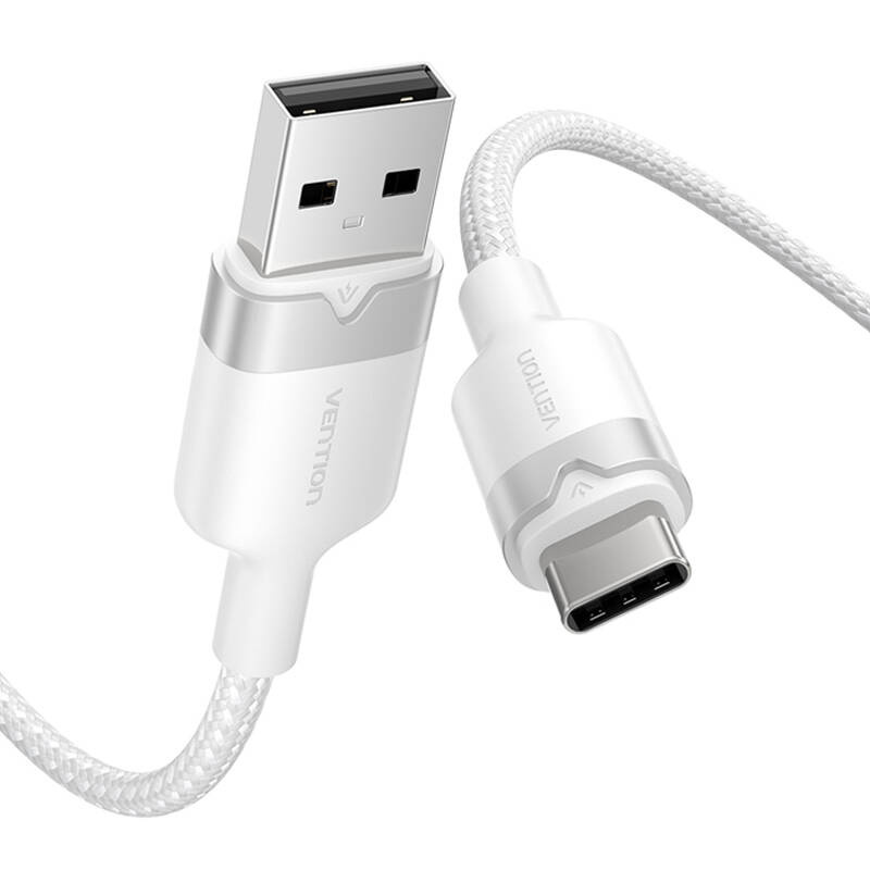 Kabllo USB Vention Tipe C, 1m, 3A 60W, e bardhë