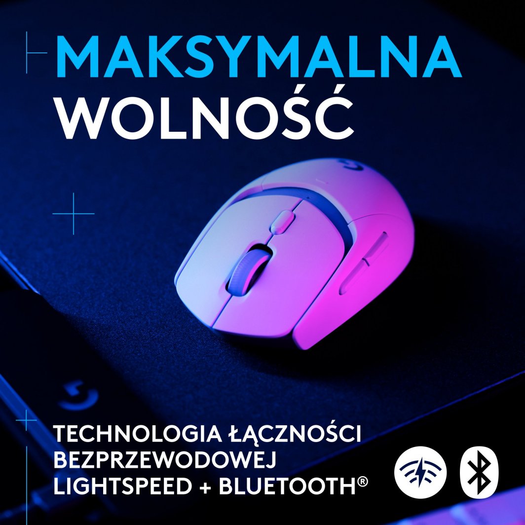 Maus Gaming Logitech G 910-007207, i bardhë 3