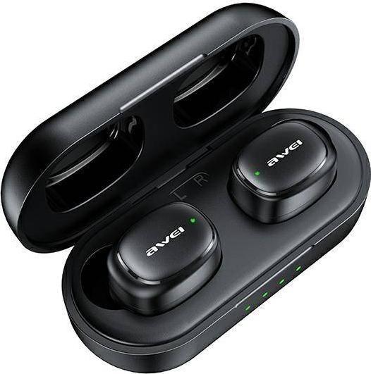Безжични слушалки Awei T13 Pro TWS, Bluetooth 5.1, со кутија за полнење, црни