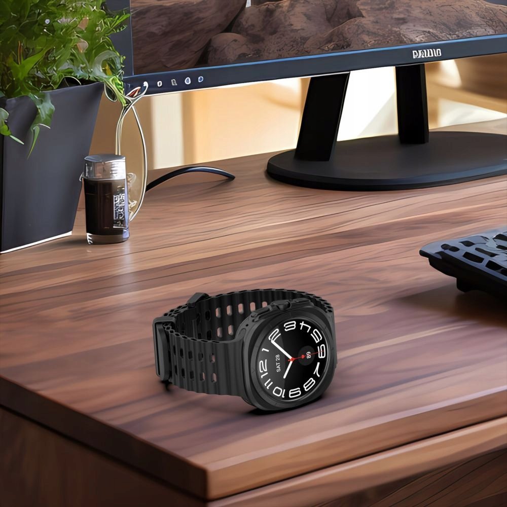 Rrip ore Tech-Protect Iconband për Samsung Galaxy Watch Ultra 47mm, TPU, sportiv, i zi