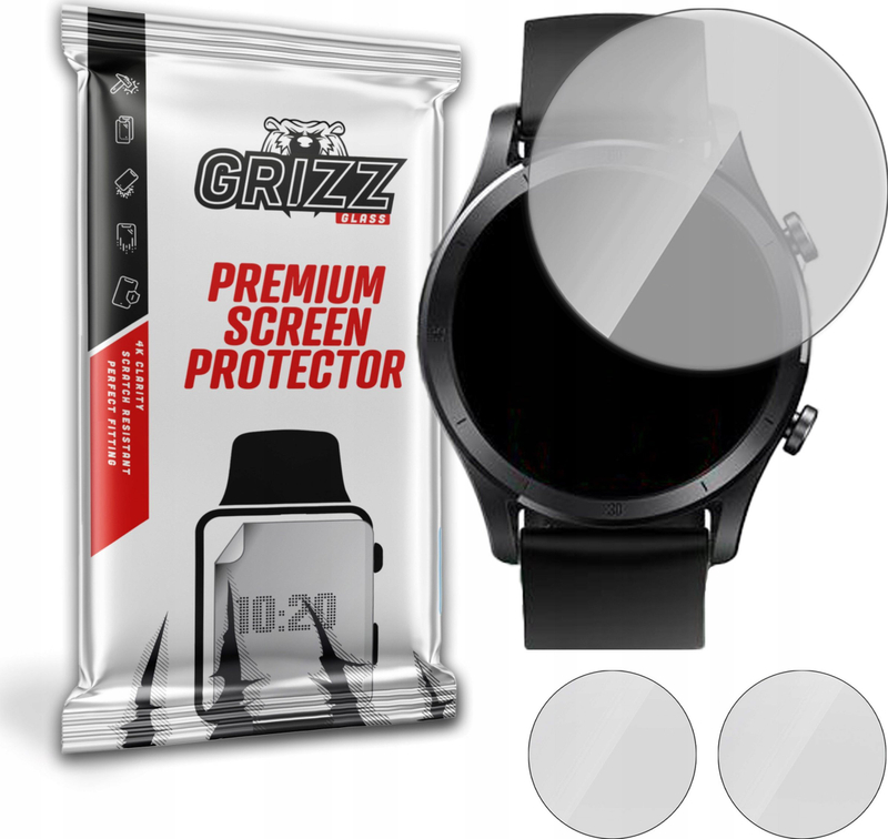Film mbrojtës matte GrizzGlass për Realme TechLife Watch R100, paketim me 2 copë, transparen