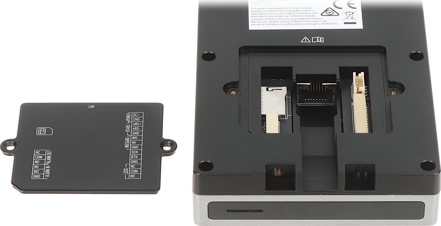 Terminal kontrolli aksesi Hikvision DS-K1T502DBWX, RFID Mifare, IP65 IK09, i zi