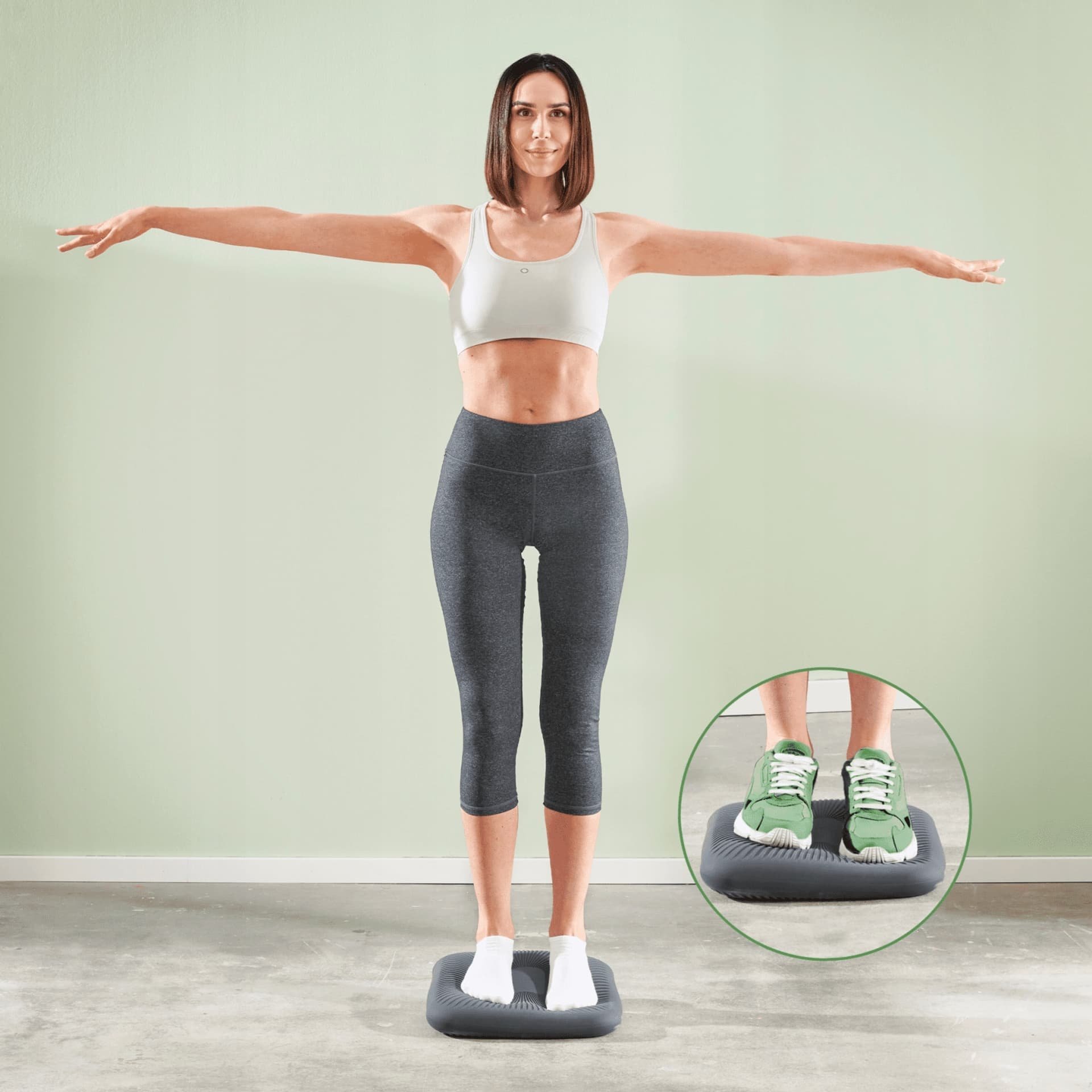 Jastëk ergonomik Leitz Ergo Active Wobble Cushion, dyshek ulës aktiv, gri e errët