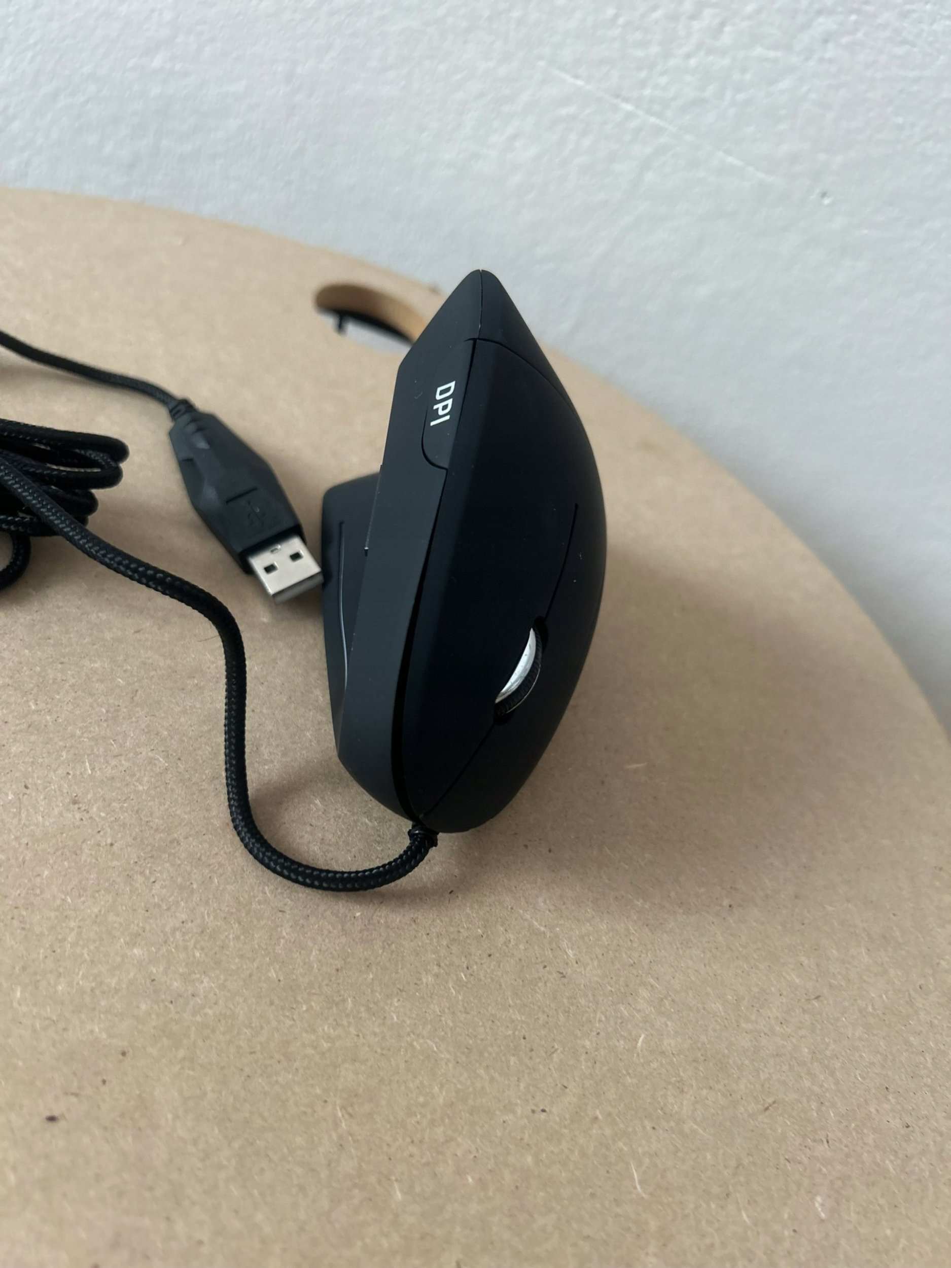 Mouse për majtakë pa markë, me kabllo, USB Type A, i zi