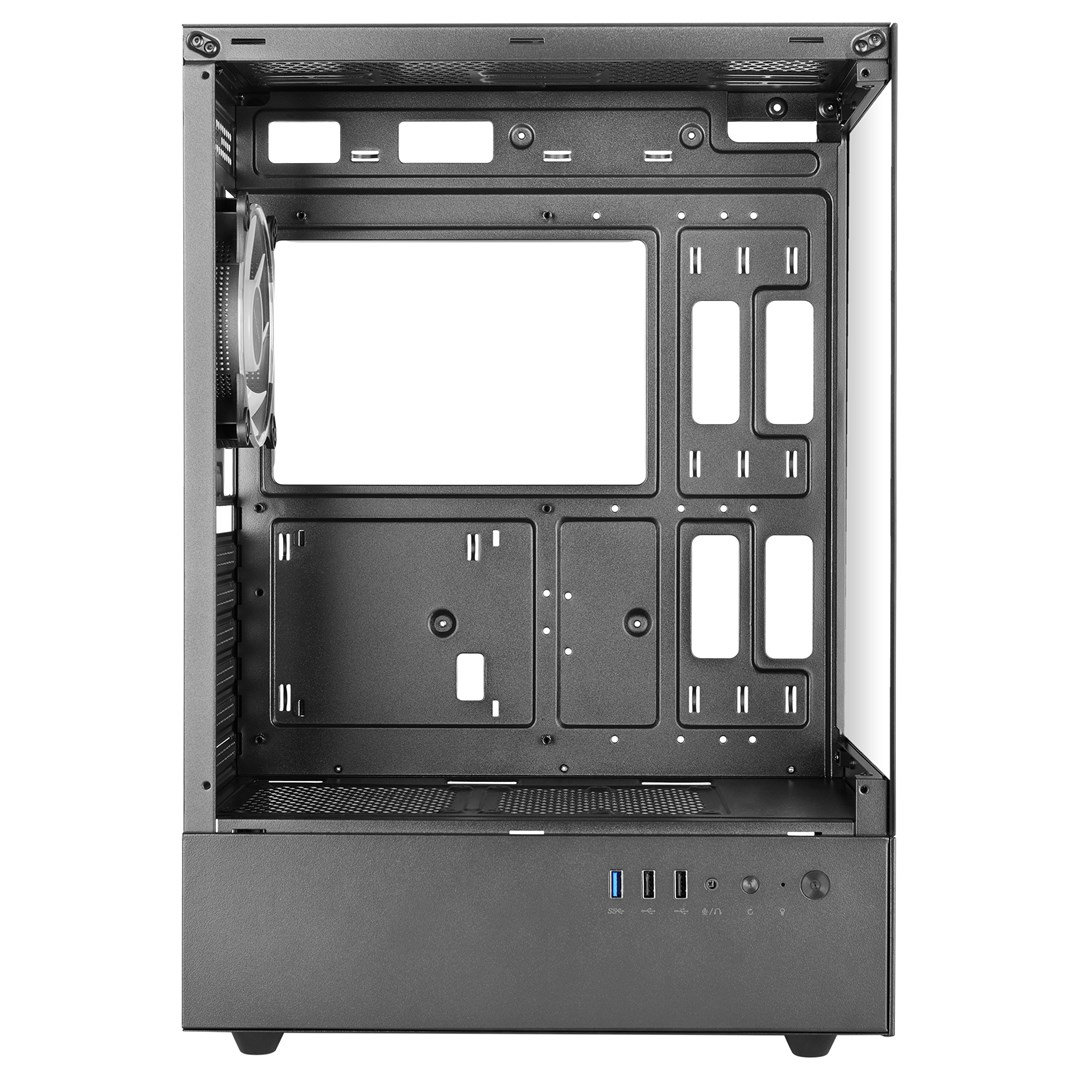 Kuti gaming Mars Gaming MC-XO, ATX Mid-Tower, xham i temperuar, e zezë