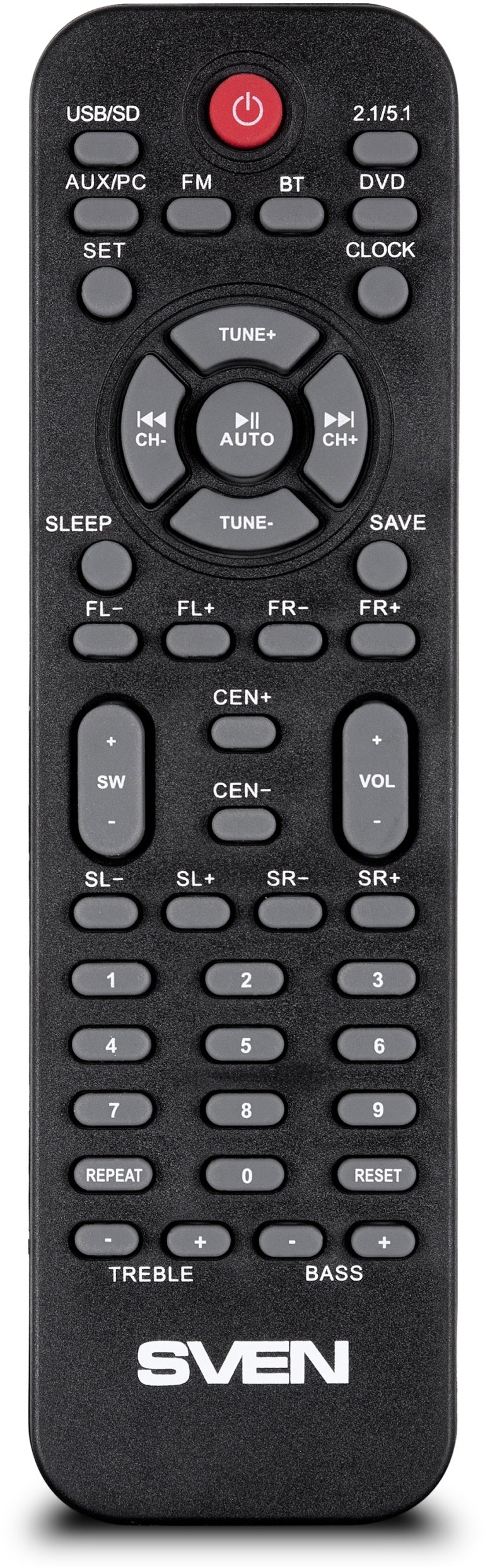 Altoparlantë Sven HT-201, sistem 5.1, 80W, Bluetooth, të zinj